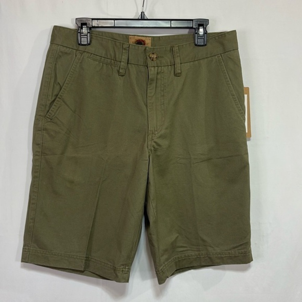 🐪 nwt Boston Trader olive green flat front cotton shorts